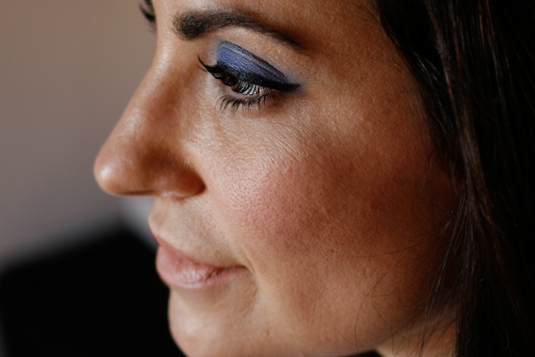 maquillaje de ojos en azul